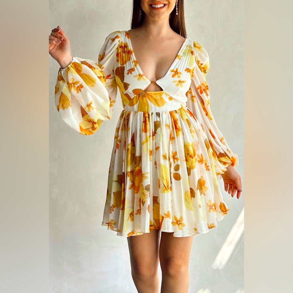 NWT Anthropologie SAU LEE May Floral Georgette Mini Dress